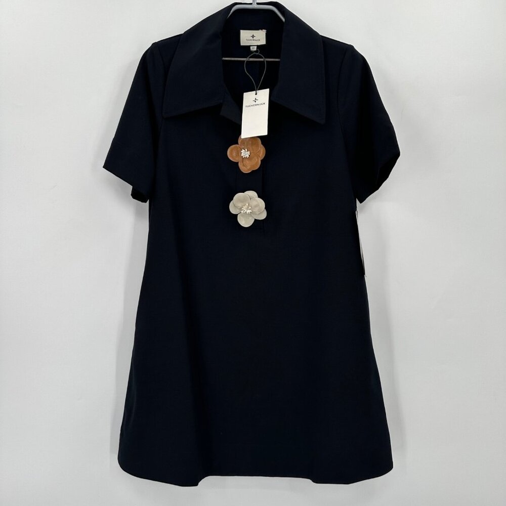 Tuckernuck Midnight Blue Scout Dress sz XS NWT Short Sleeve Shift Mini Collared - Picture 2 of 9